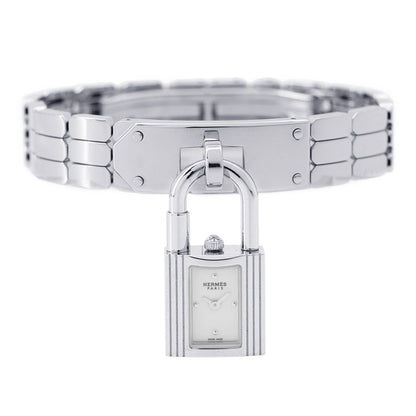 HERMES Kelly Watch Mini W16mm Stainless Steel Sparkling White Lacquer DialKE4.110