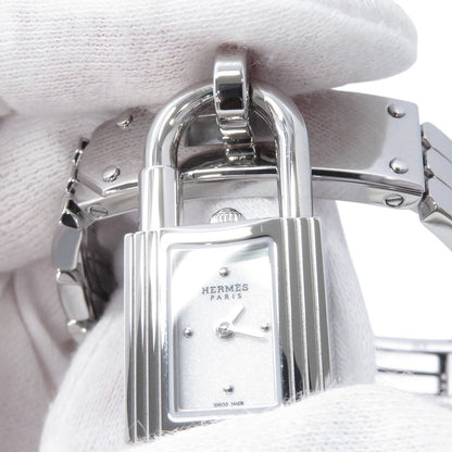 HERMES Kelly Watch Mini W16mm Stainless Steel Sparkling White Lacquer DialKE4.110