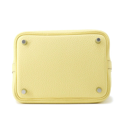 HERMES Picotin Lock Eclat Limoncello/Orange Minian Taurillon Clemence Swift Leather Size PM