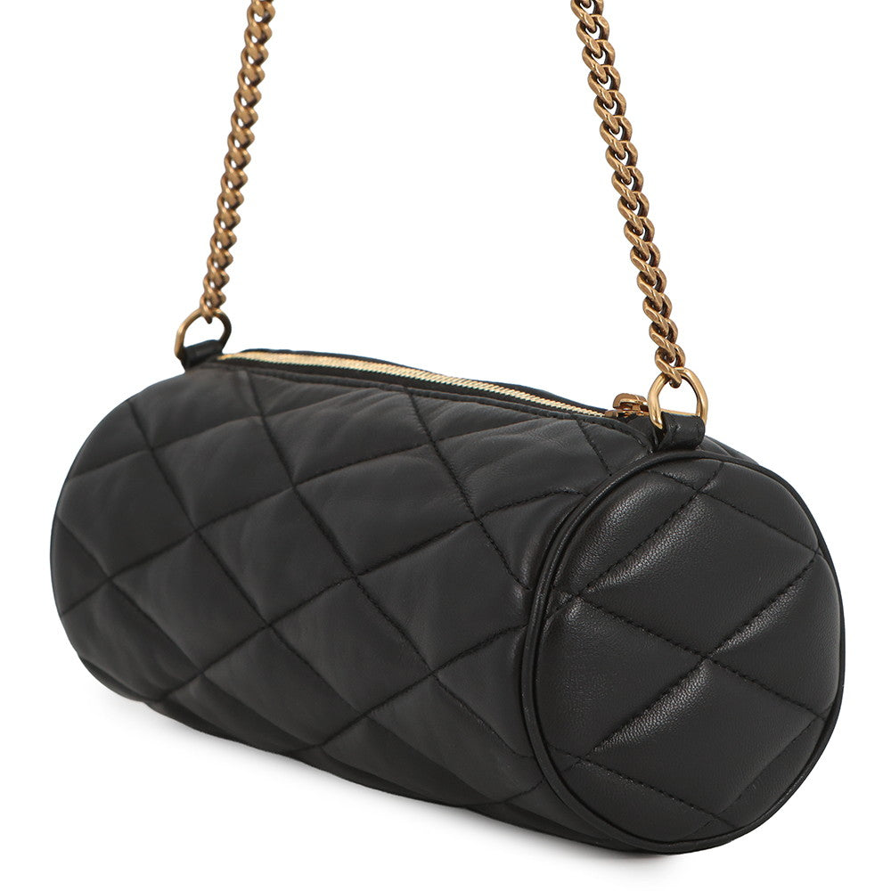 SAINT LAURENT PARIS SAD Tube Shoulder Bag Black699703 Lambskin Size Mini