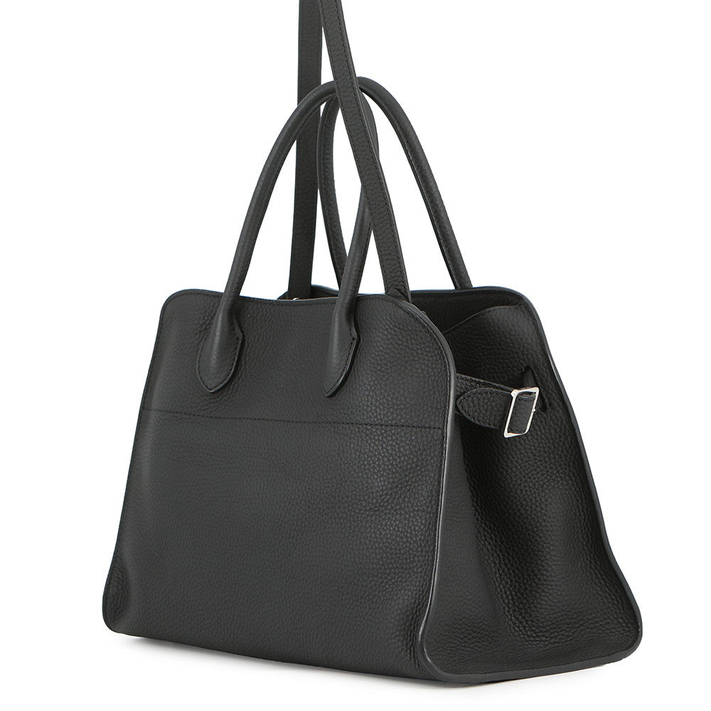 The Row Soft Margaux BlackW1586L133BLPL Calf Leather Size 12