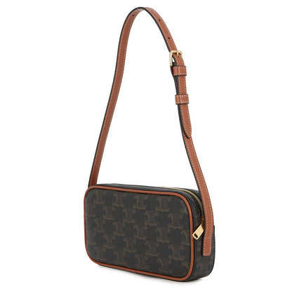 CELINE Triomphe Mini Camera Bag Tan/Multicolor10J582 PVC Leather
