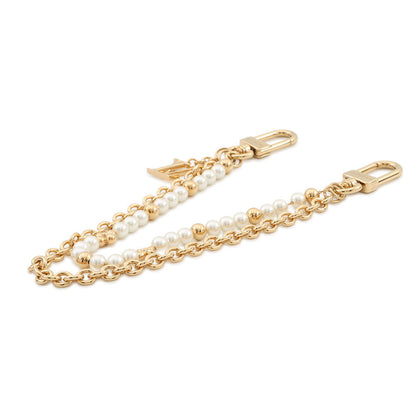 LOUIS VUITTON Bag Charm Pearl River GoldM02608 Gold Plated Faux Pearl