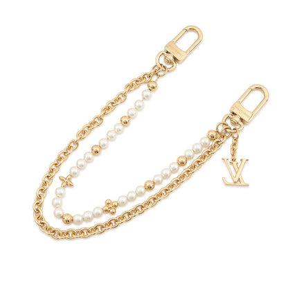 LOUIS VUITTON Bag Charm Pearl River GoldM02608 Gold Plated Faux Pearl