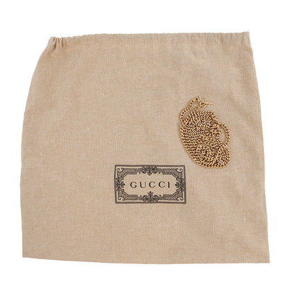 GUCCI Jackie 1961 Continental Chain Wallet Beige/Brown652681 GG Supreme/Leather