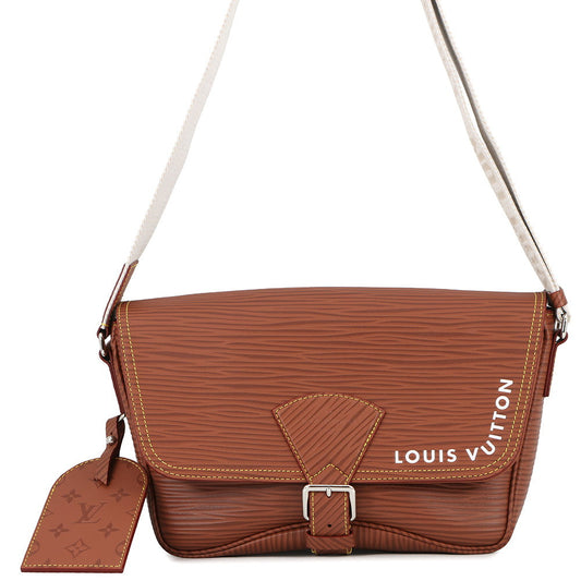 LOUIS VUITTON Montsouris Messenger BrownM23097 Epi XL Calf Leather