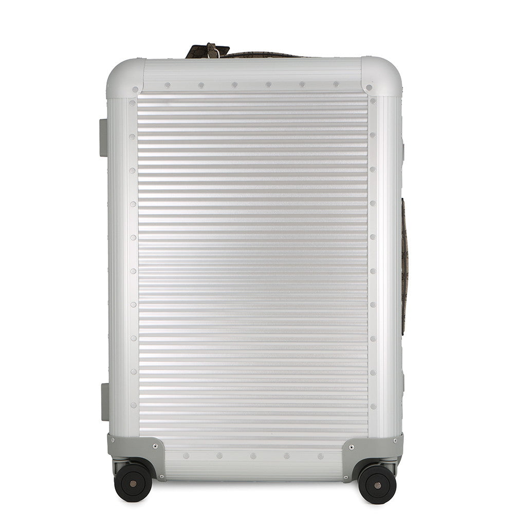 GUCCI Porter Cabin Trolley FRM Suitcase Silver801875 Aluminum GG Supreme Size Medium
