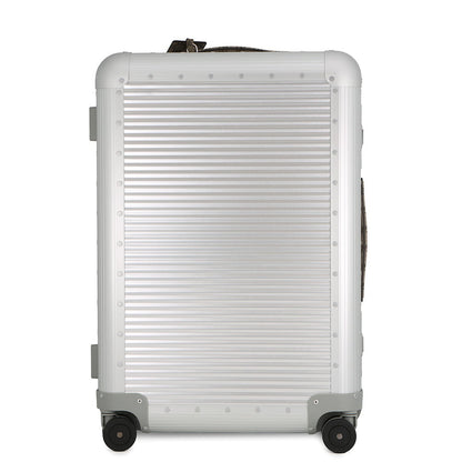 GUCCI Porter Cabin Trolley FRM Suitcase Silver801875 Aluminum GG Supreme Size Medium