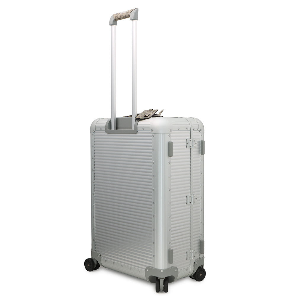 GUCCI Porter Cabin Trolley FRM Suitcase Silver801875 Aluminum GG Supreme Size Medium