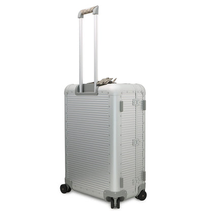 GUCCI Porter Cabin Trolley FRM Suitcase Silver801875 Aluminum GG Supreme Size Medium