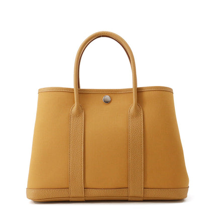 HERMES Garden Party Sesame Toile Officier Negonda Leather Size TPM