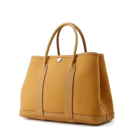 HERMES Garden Party Sesame Toile Officier Negonda Leather Size TPM