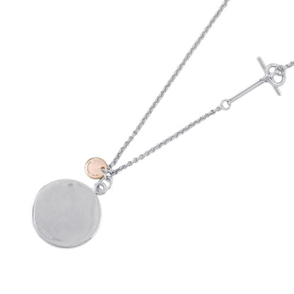 HERMES Ex Libris Necklace Size MM SV925 K18PG