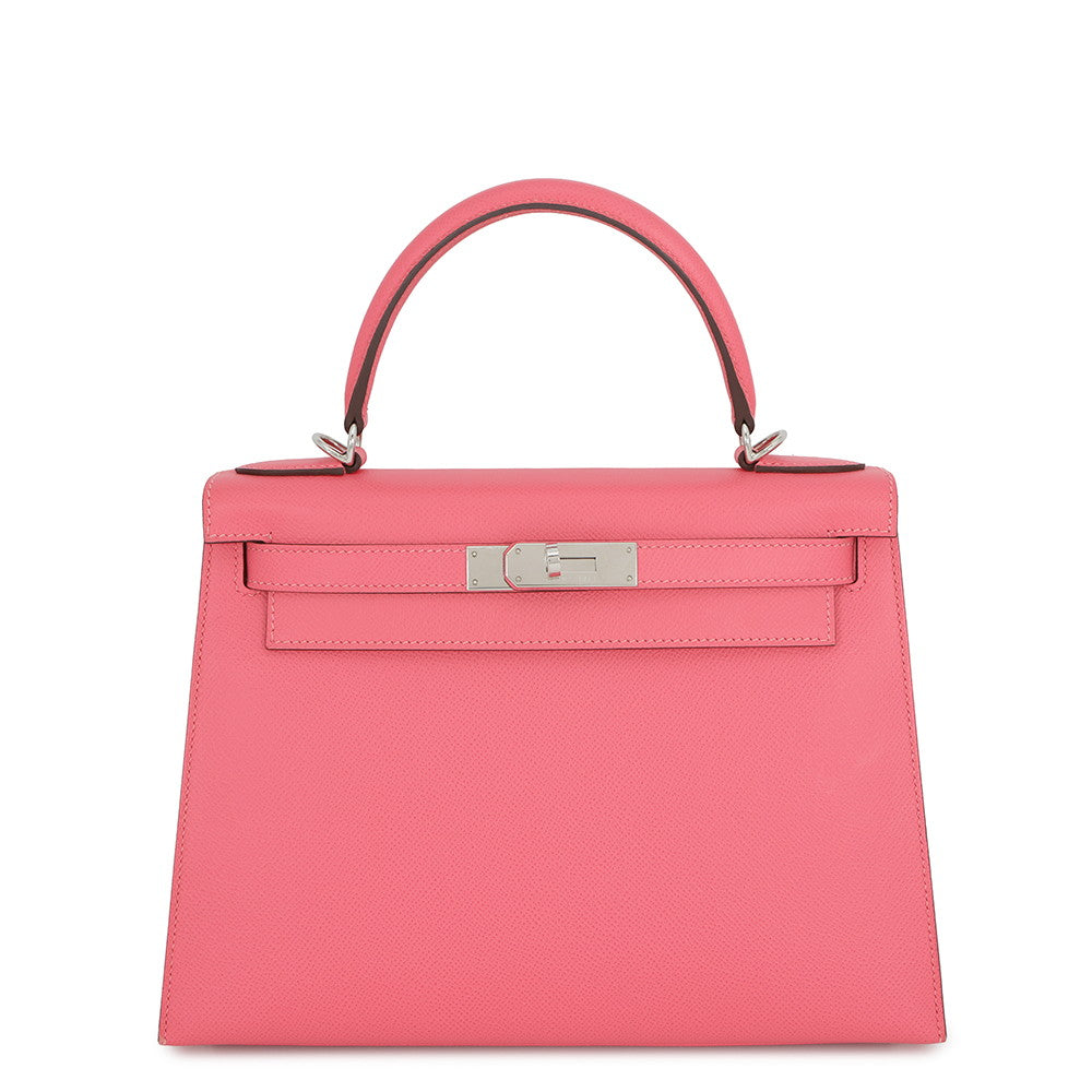 HERMES Kelly Sellier Rose Azalee Epsom Size 28
