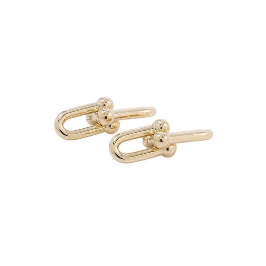 TIFFANY&Co. Hardware Link Earrings Size Medium73584531 18K Yellow Gold