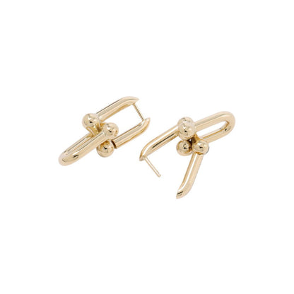 TIFFANY&Co. Hardware Link Earrings Size Medium73584531 18K Yellow Gold