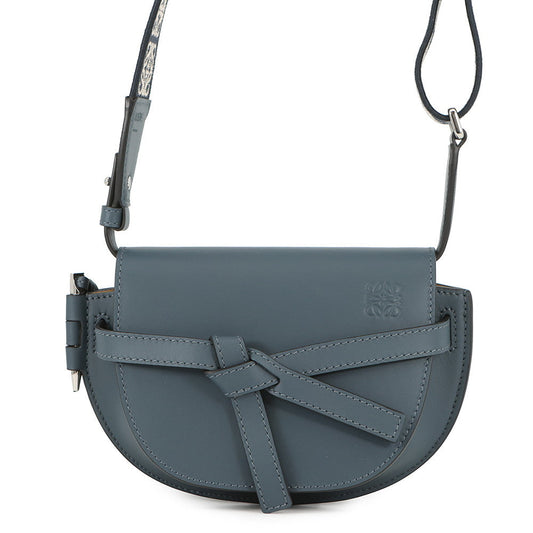 LOEWE Gate Dual Shoulder Bag NavyA650N46X13 Soft Calf Jacquard Size Mini
