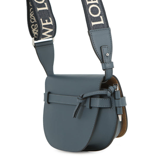 LOEWE Gate Dual Shoulder Bag NavyA650N46X13 Soft Calf Jacquard Size Mini