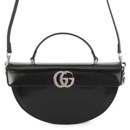 GUCCI Half Moon 2WAY Bag Black805815 Leather
