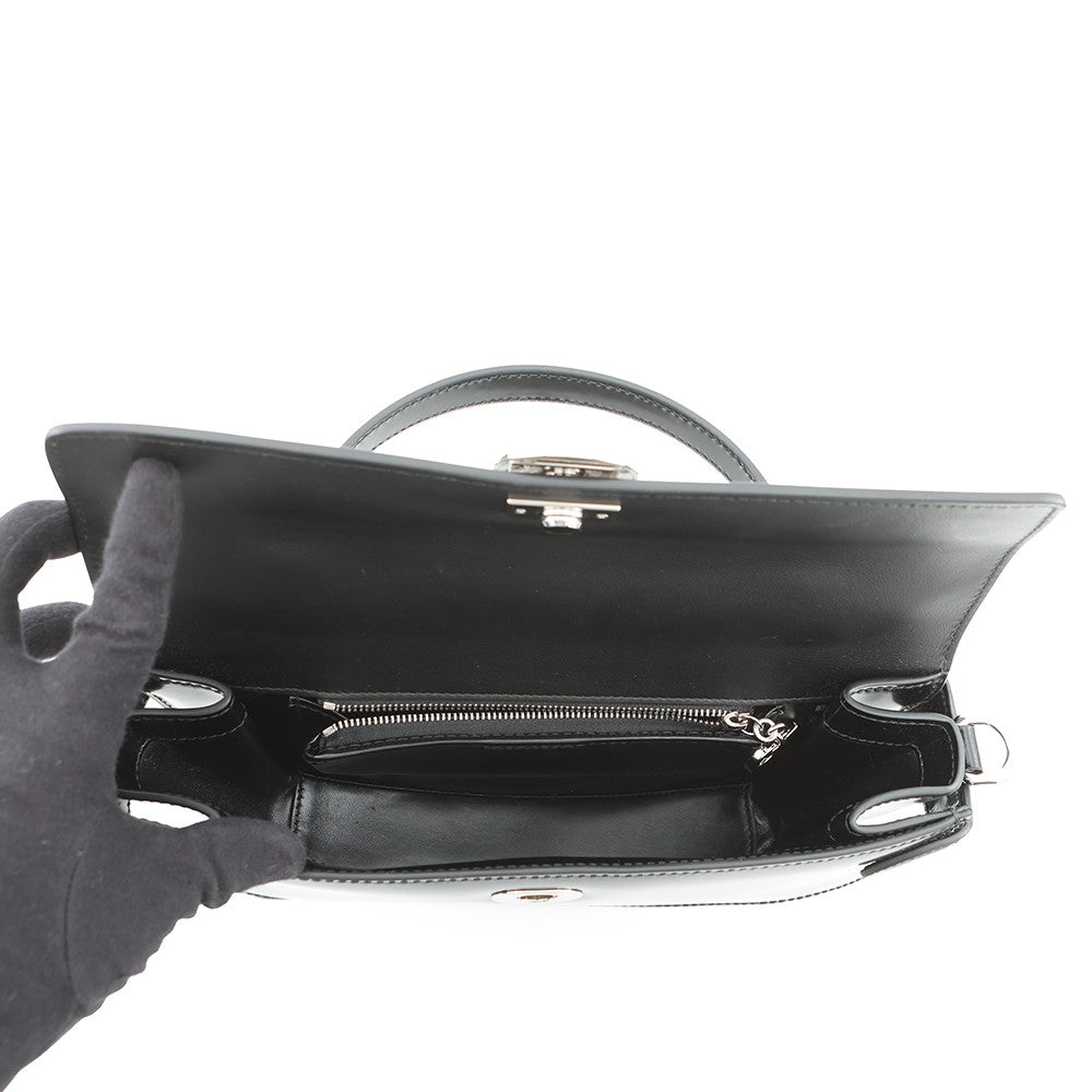 GUCCI Half Moon 2WAY Bag Black805815 Leather
