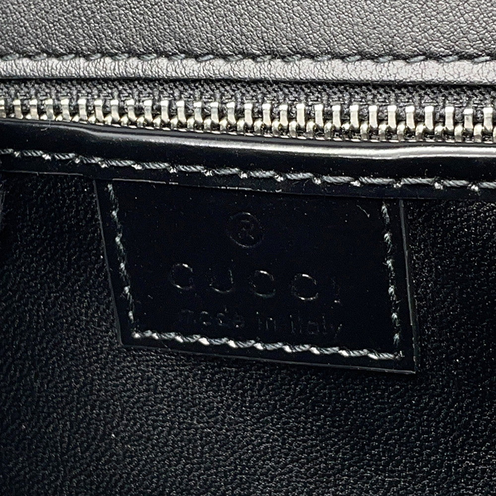GUCCI Half Moon 2WAY Bag Black805815 Leather