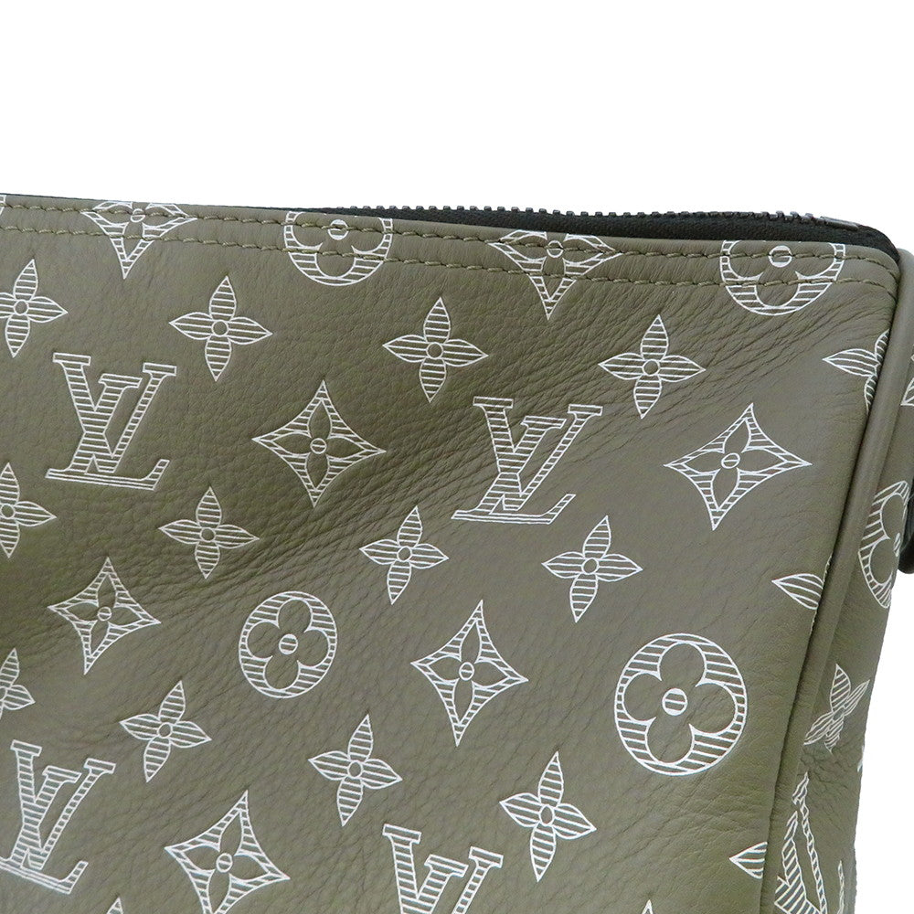 LOUIS VUITTON Keepall Bandouliere Olive Green M12504 Monogram Shadow Size 50