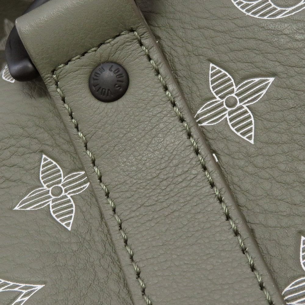 LOUIS VUITTON Keepall Bandouliere Olive Green M12504 Monogram Shadow Size 50