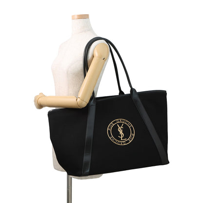 SAINT LAURENT PARIS Rive Gauche Tote Bag Black780096 Leather Canvas