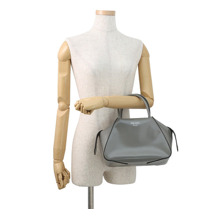 PRADA Supernova 2-way Handbag Gray1BA366 Leather Size Small