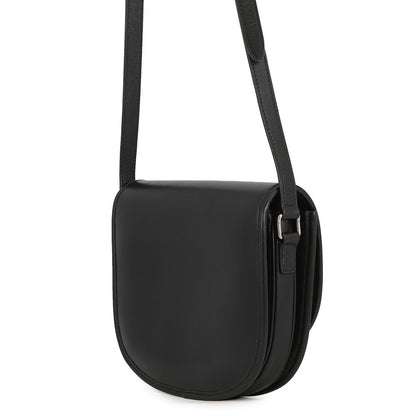 CELINE Triomphe Busas Shoulder Bag Black114453 Leather Size Medium