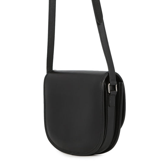 CELINE Triomphe Busas Shoulder Bag Black114453 Leather Size Medium