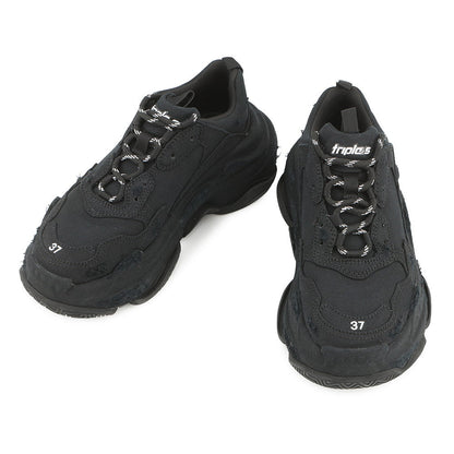 BALENCIAGA Triple S Sneakers Black524039 Canvas Size 37