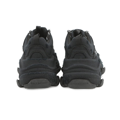 BALENCIAGA Triple S Sneakers Black524039 Canvas Size 37