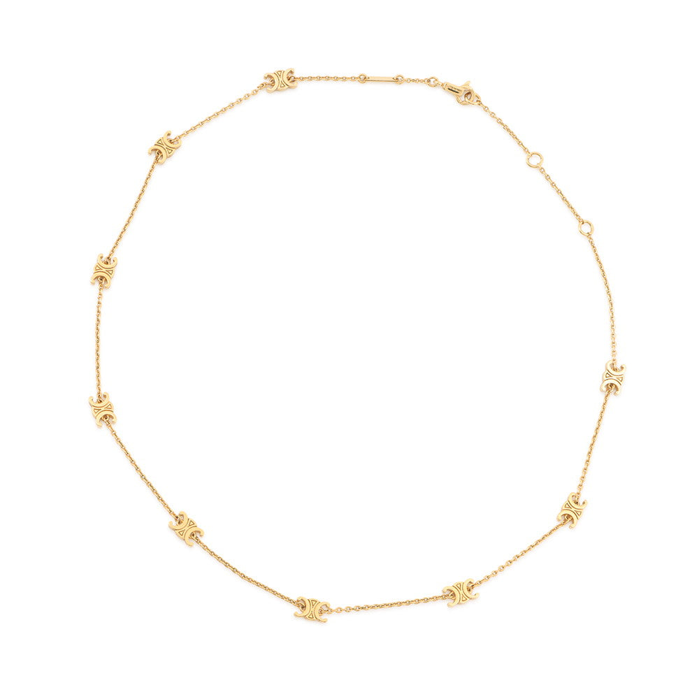 CELINE Mini Triomphe Necklace460MS6BRA.35OR Gold Plated