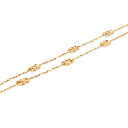 CELINE Mini Triomphe Necklace460MS6BRA.35OR Gold Plated