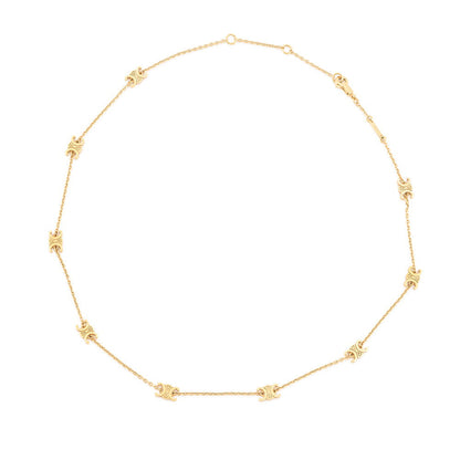 CELINE Mini Triomphe Necklace460MS6BRA.35OR Gold Plated