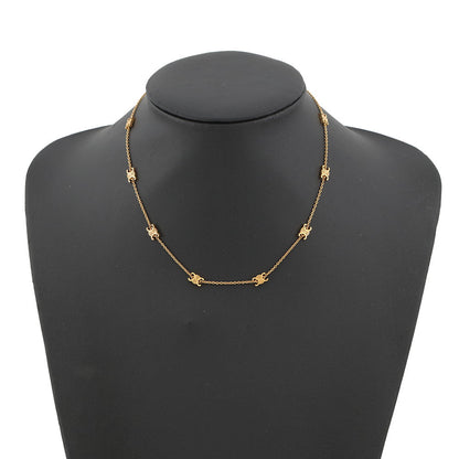 CELINE Mini Triomphe Necklace460MS6BRA.35OR Gold Plated