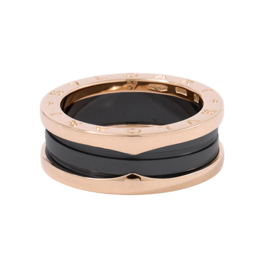 BVLGARI B.Zero1 2-band Ring Size 57/#17347037 K18PG Ceramic