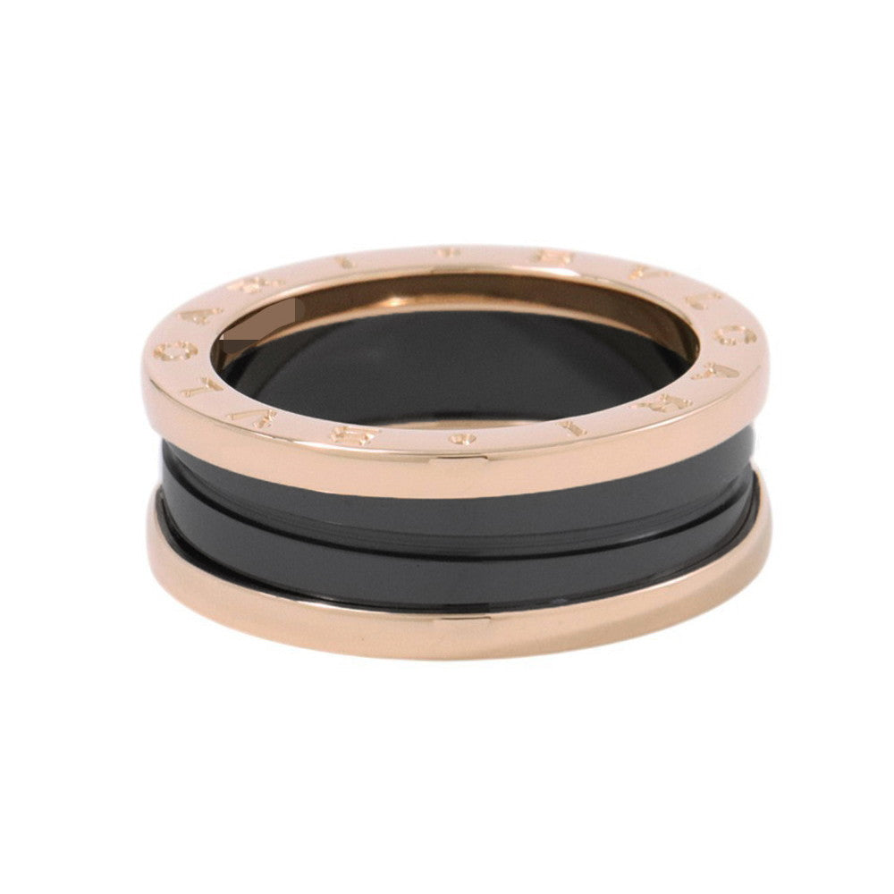 BVLGARI B.Zero1 2-band Ring Size 57/#17347037 K18PG Ceramic