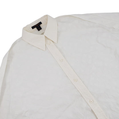 LOUIS VUITTON Monogram Dolman Sleeve Shirt Size 36 White Cotton100%