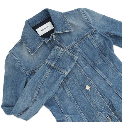 Ferragamo Denim Jacket Size 38 Blue13C546 763555 Cotton100%