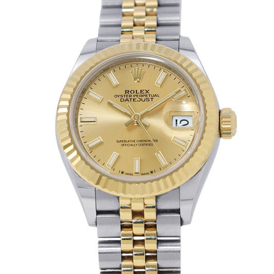 ROLEX Lady-Datejust W28mm Stainless Steel K18YG Champagne Dial279173