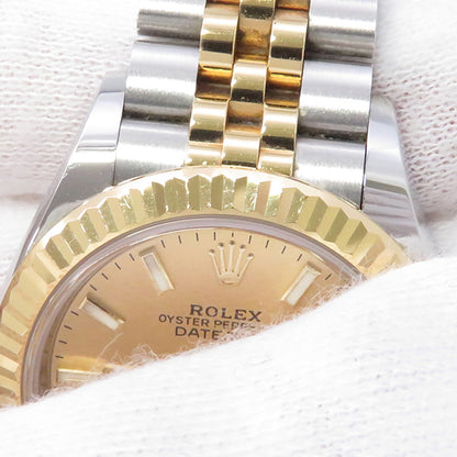 ROLEX Lady-Datejust W28mm Stainless Steel K18YG Champagne Dial279173