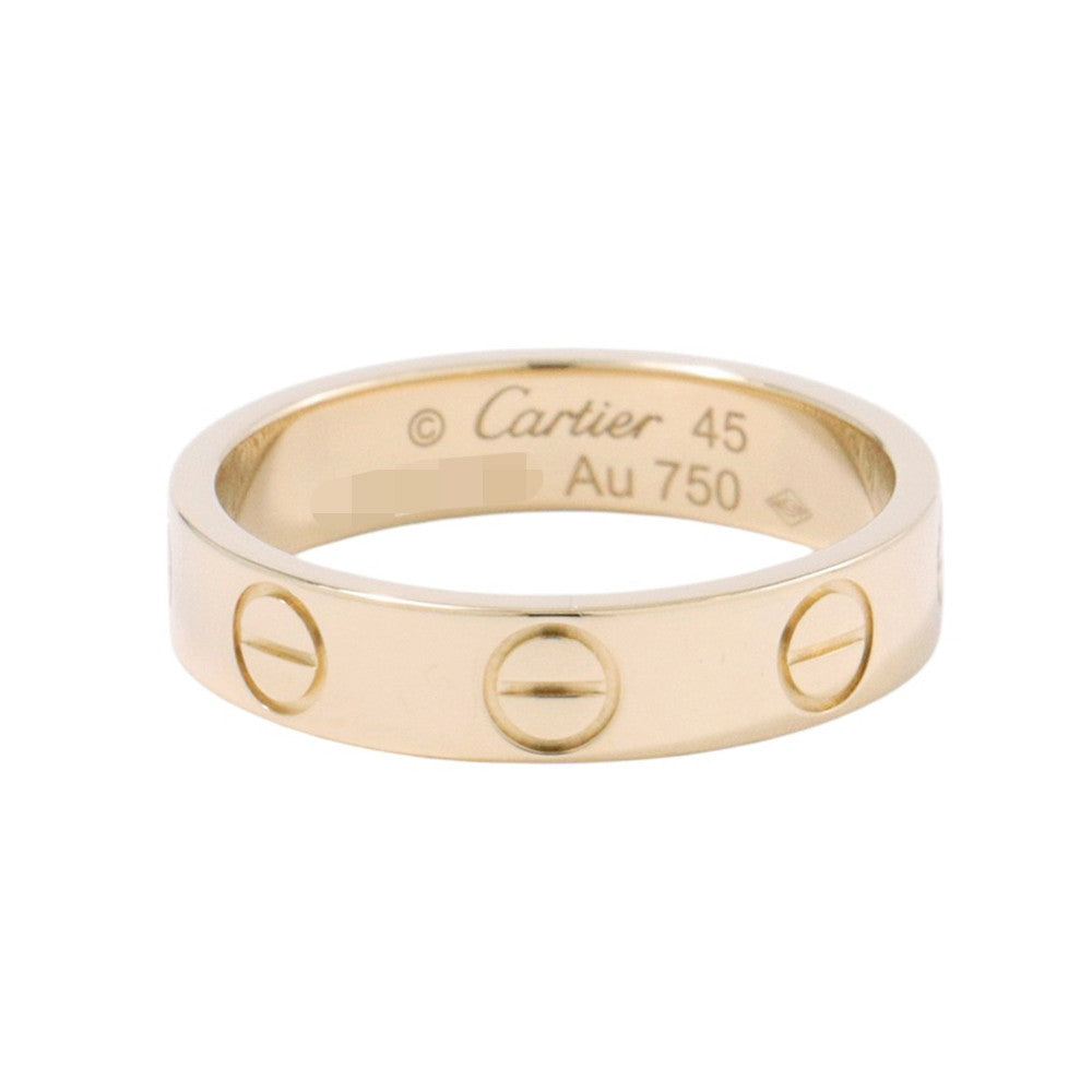 CARTIER Mini Love Ring Size Small/45/#5B4085045/B4085000 18K Yellow Gold