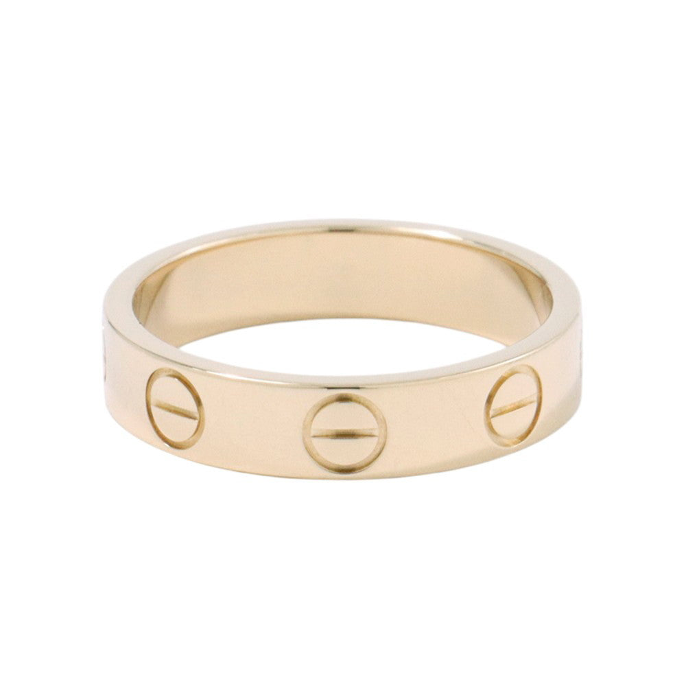 CARTIER Mini Love Ring Size Small/45/#5B4085045/B4085000 18K Yellow Gold