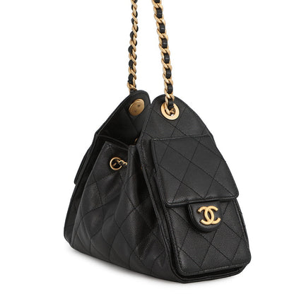 CHANEL CHANEL25 ChainShoulder Bag BlackAS5631 Caviar Leather Size Mini