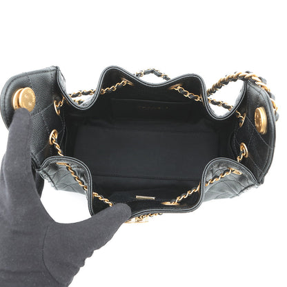 CHANEL CHANEL25 ChainShoulder Bag BlackAS5631 Caviar Leather Size Mini