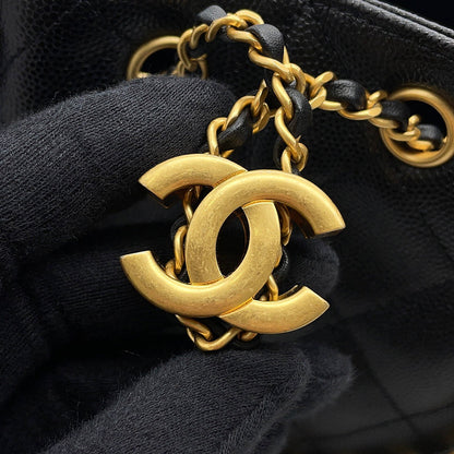 CHANEL CHANEL25 ChainShoulder Bag BlackAS5631 Caviar Leather Size Mini