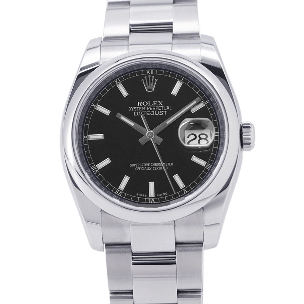 ROLEX Datejust W36mm Stainless Steel Black Dial116200