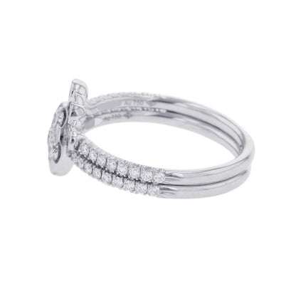 CARTIER Etincelle De Cartier Double Ring Size 51/#11B4223151/B4223100 18K White Gold